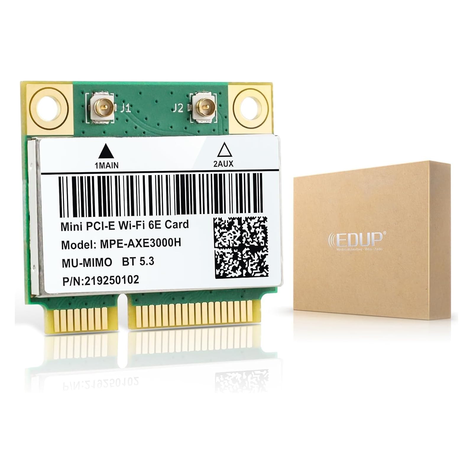 AX210HMW WiFi Card, Wi-Fi 6E Laptop Wireless Card Mini PCIE Interface, Tri-Band Wireless Module for Laptop, 802.11AX WiFi Adapter with Bluetooth 5.3, MU-MIMO, Supports Windows 11/10 (64bit)/Linux