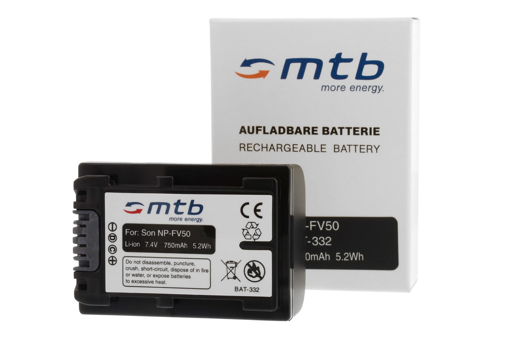 Batterie + Chargeur (Auto/Secteur) Compatible avec Sony NP-FV50 / Dev-, DCR-, HDR-, NEX-...Voir liste!