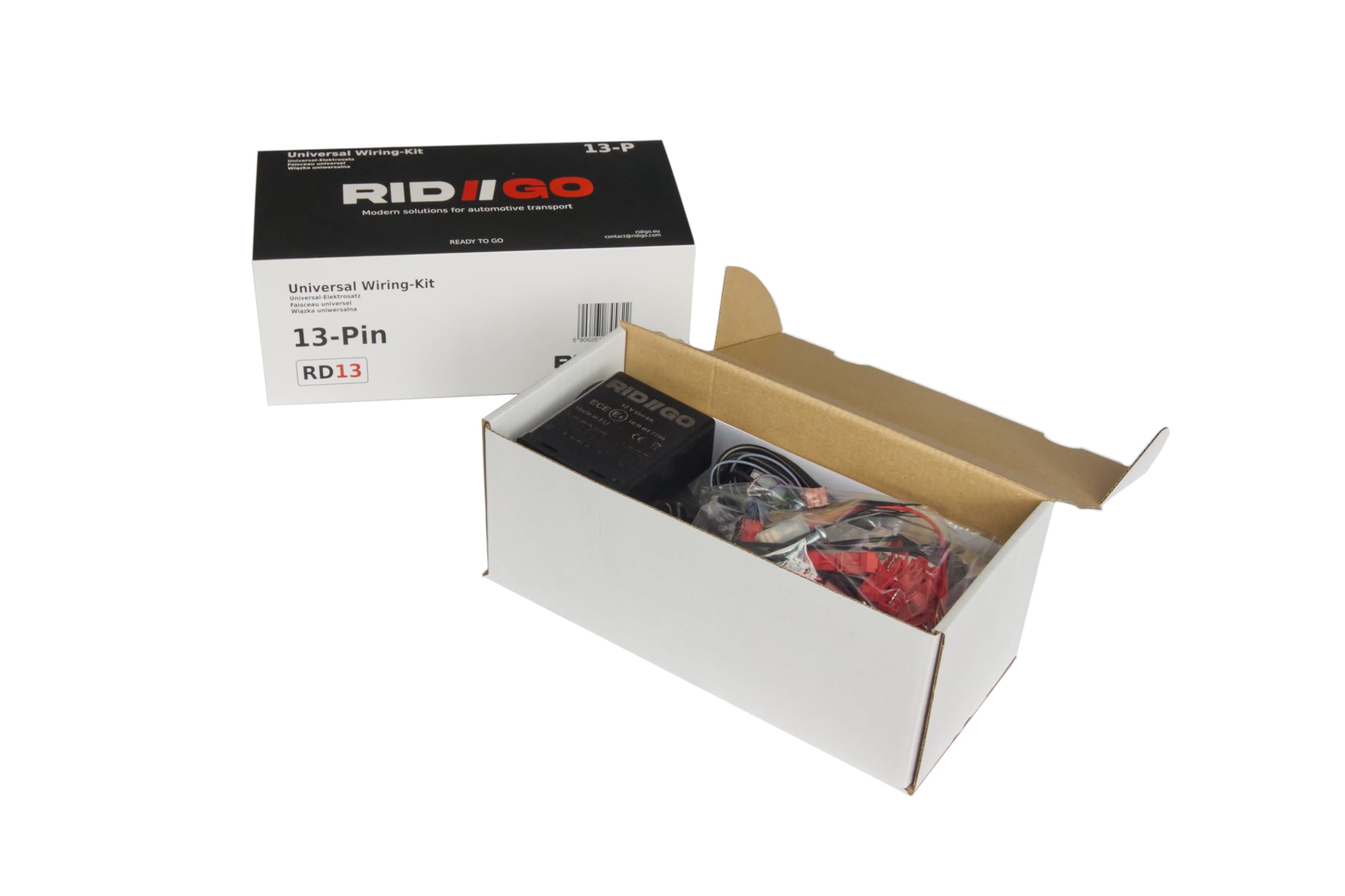RIDIGO Elektrosatz 13-polig universal für Anhängerkupplung