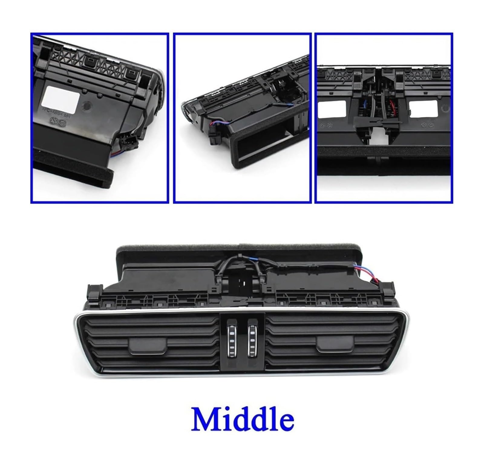 Auto Aria condizionata Ventilazione Per VW Per p&assat B6 B7 CC R36 2006-2014 Griglia Auto Nera Per Bocchetta Di Ventilazione Centrale Sinistra/destra Dell'aria Condizionata(Piano Central)