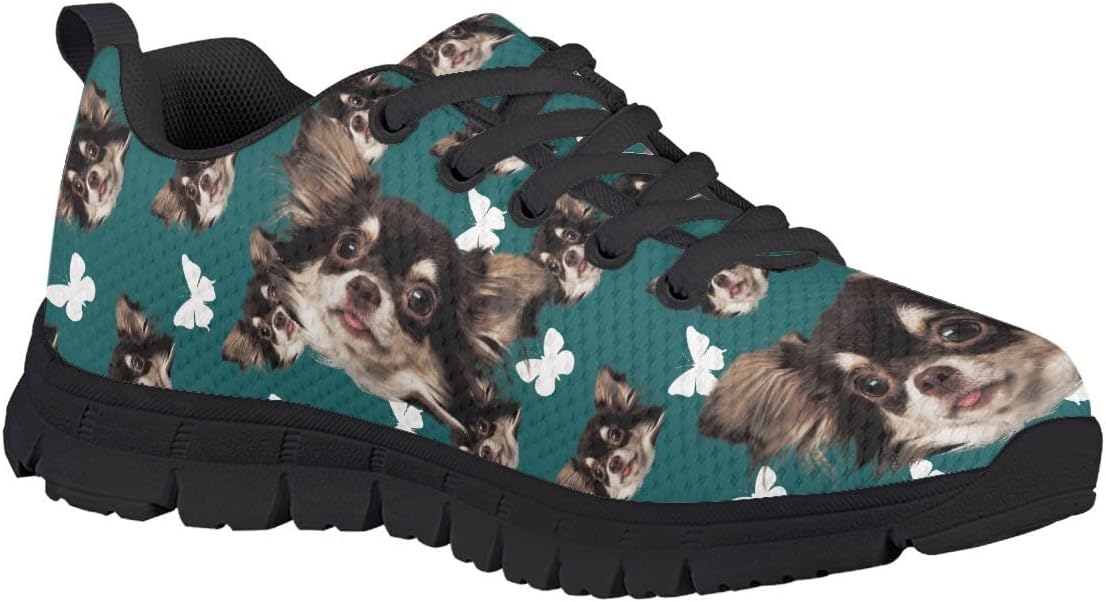 AmzPrint Cute Animal Corgi Print Running Tennis Sport Shoes Unisex-Child Walking Gym Jogging Boys Tennis Shoes Size 12 Purple