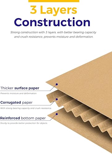 Miniatura 3 de MESHA Cajas de envío de 6 x 6 x 6 pulgadas, cajas de cartón corrugado marrón para envío de pequeñas empresas, manualidades, artículos pequeños,