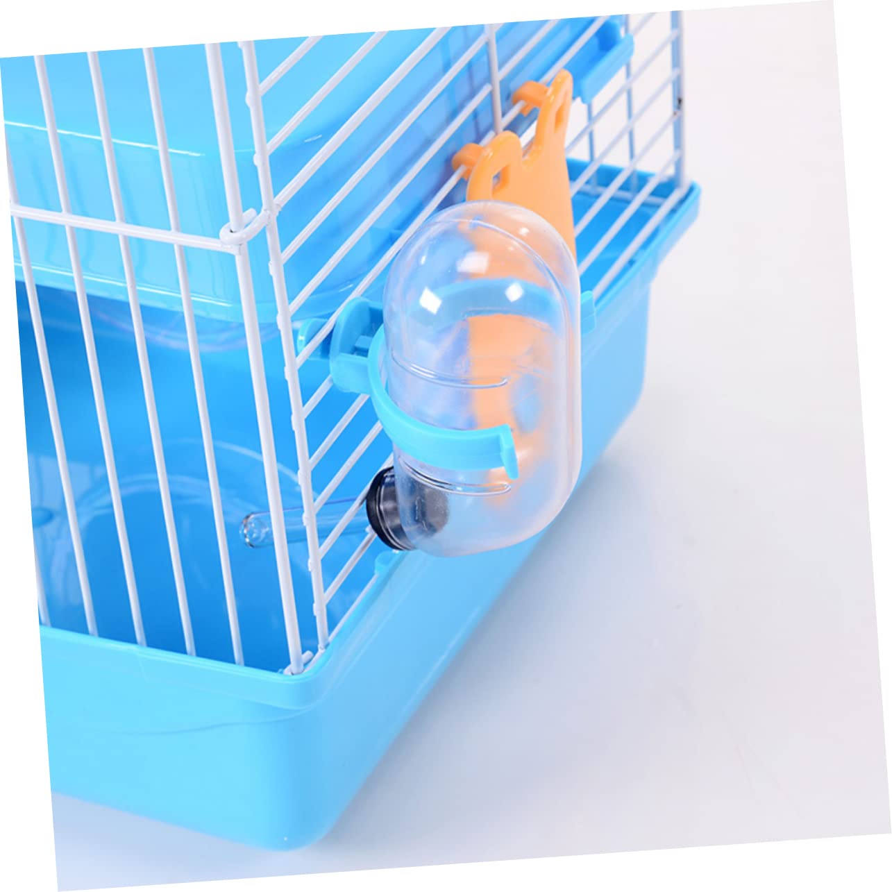 Gabbia per Criceti a Tre Livelli, Casa per Piccoli Animali Blu | Pp e Ferro, Design a Scivolo Multistrato, Accessori Inclusi Ruota e Beverino Anti-perdita