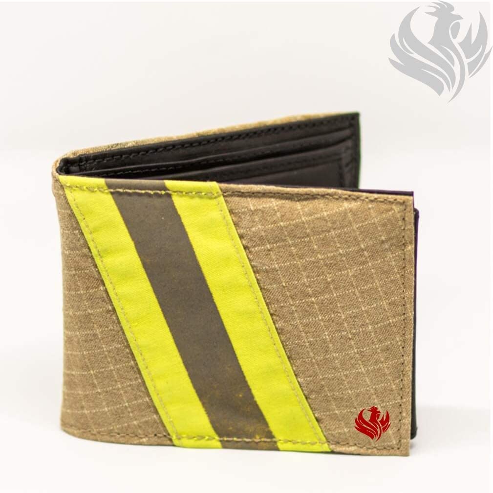 Feuerwehr Geldbörse/Portemonnaie/Geldtasche/Portjuchhe/Brieftasche Geldbeutel / 125 x 95 x 20 mm/Original aus gebrauchter Feuerwehrkleidung/aus Deutschland (PBI Gold, PBI)