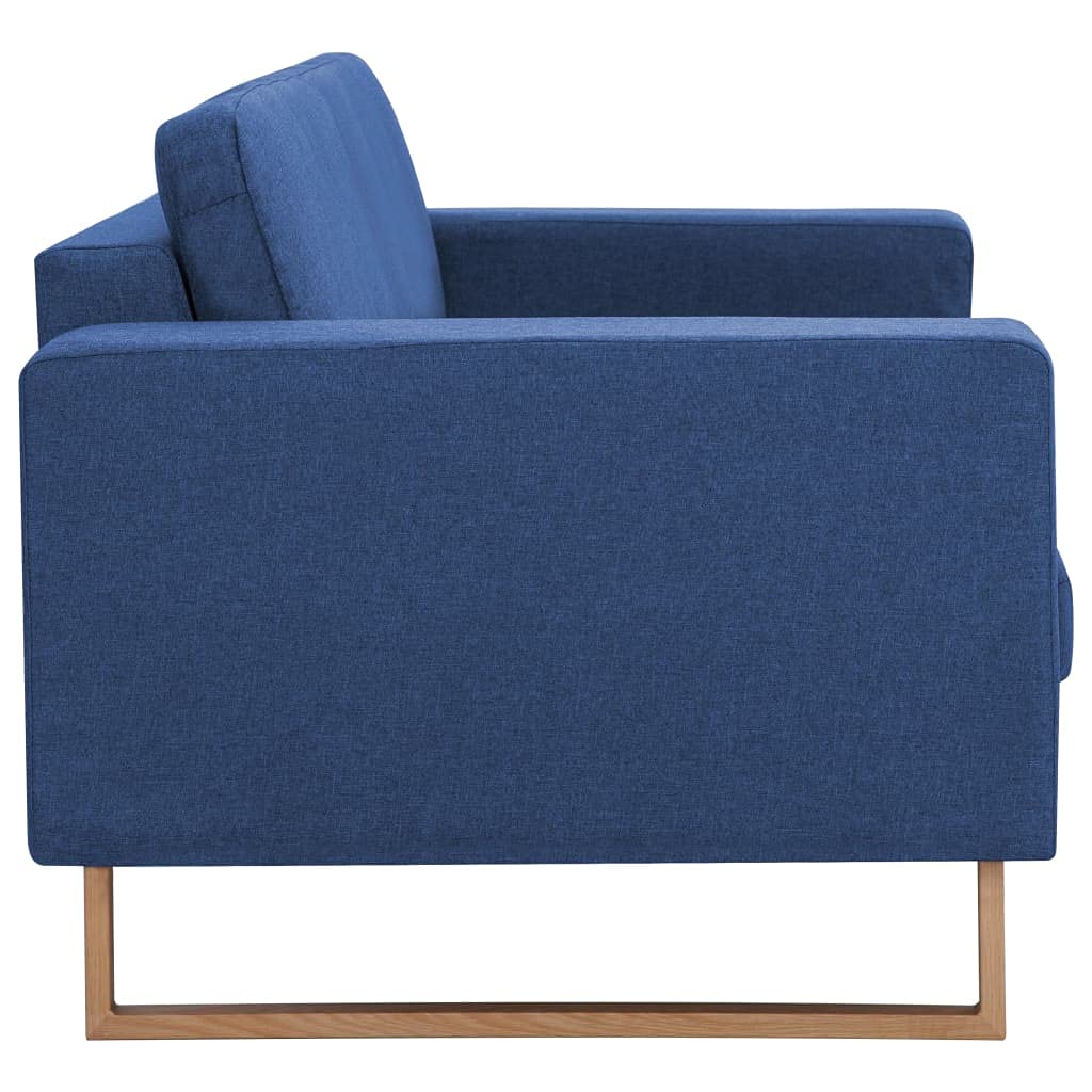 Generico Divano a 3 Posti in Tessuto Blu,Divani-281386