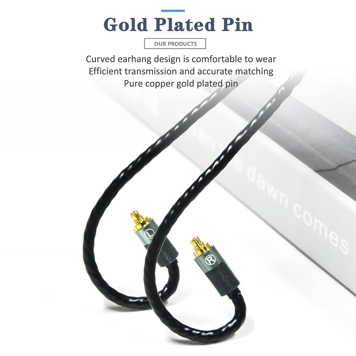 GUCraftsman 6N Single Crystal Copper Upgrade Earphone Cable 2.5mm/3.5mm/4.4mm Earphone Upgrade Cable for Sennheiser IE200 IE300 IE600 IE900 (4.4mm Plug)