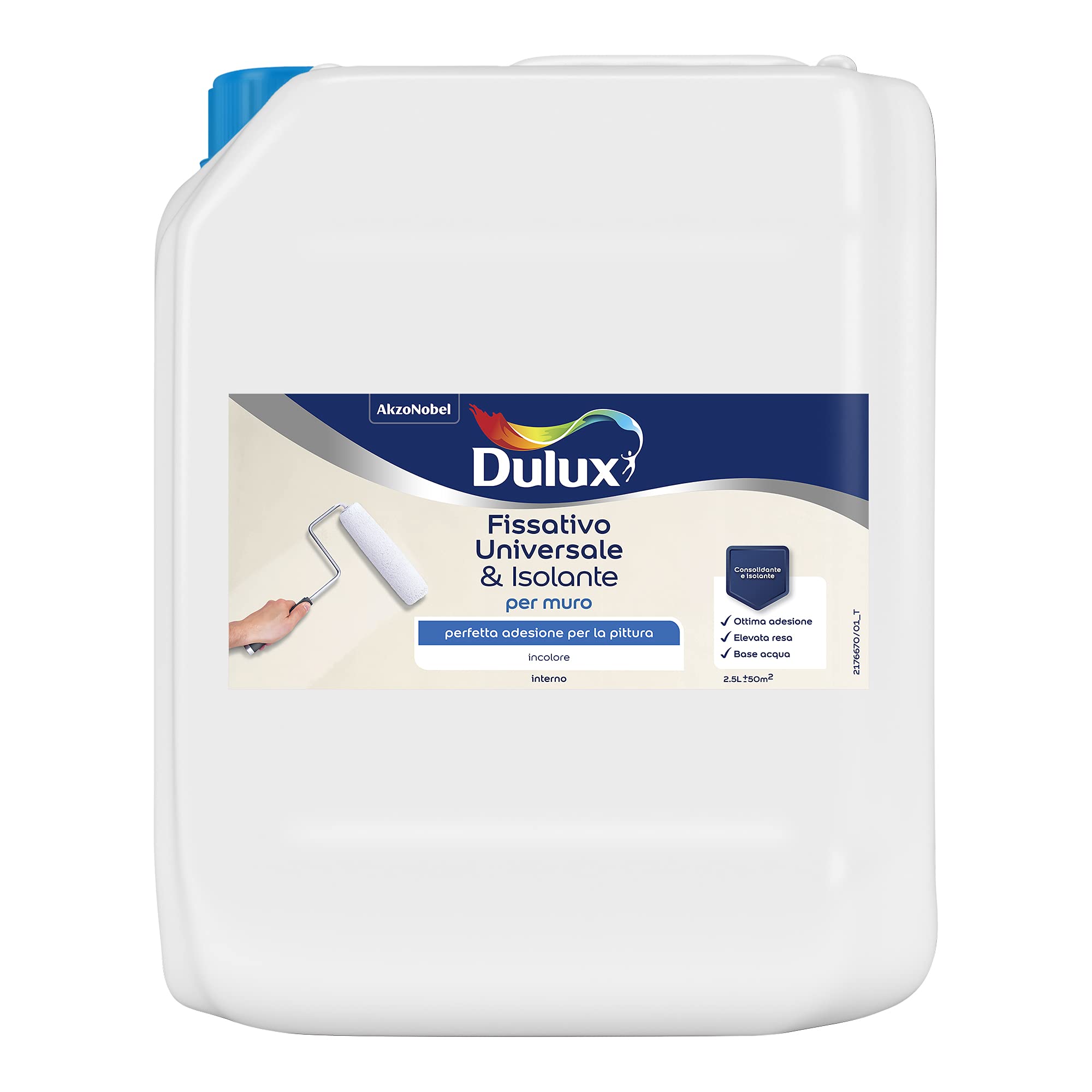 Dulux kit Lavabile Plus con Fissativo isolante e Pittura Lavabile bianca (5L)