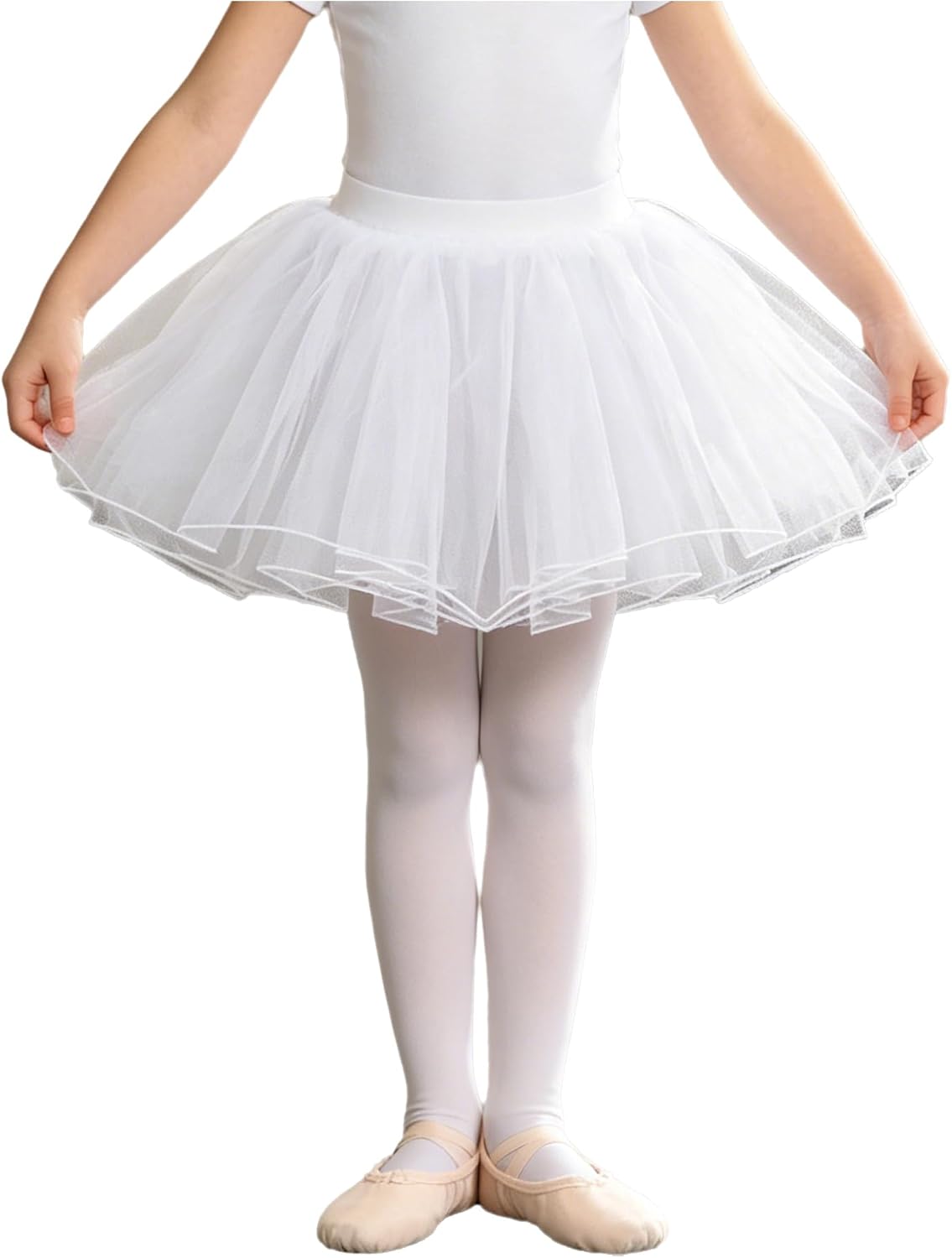 Girls Tutu Skirt Ballet Dance Layered Tulle Dance Skirt Ballerina Dancewear Ballroom Party Fancy Dress