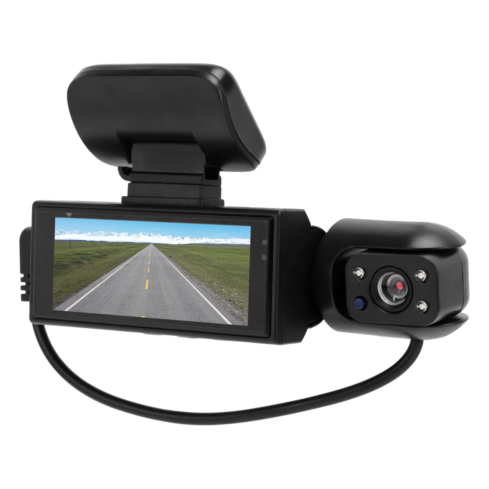 Dash Cam Notturna per Auto con Obiettivo Rotante a 360 Gradi, Registratore di Guida da 3,16 Pollici per Monitor di Parcheggio Wide Angel