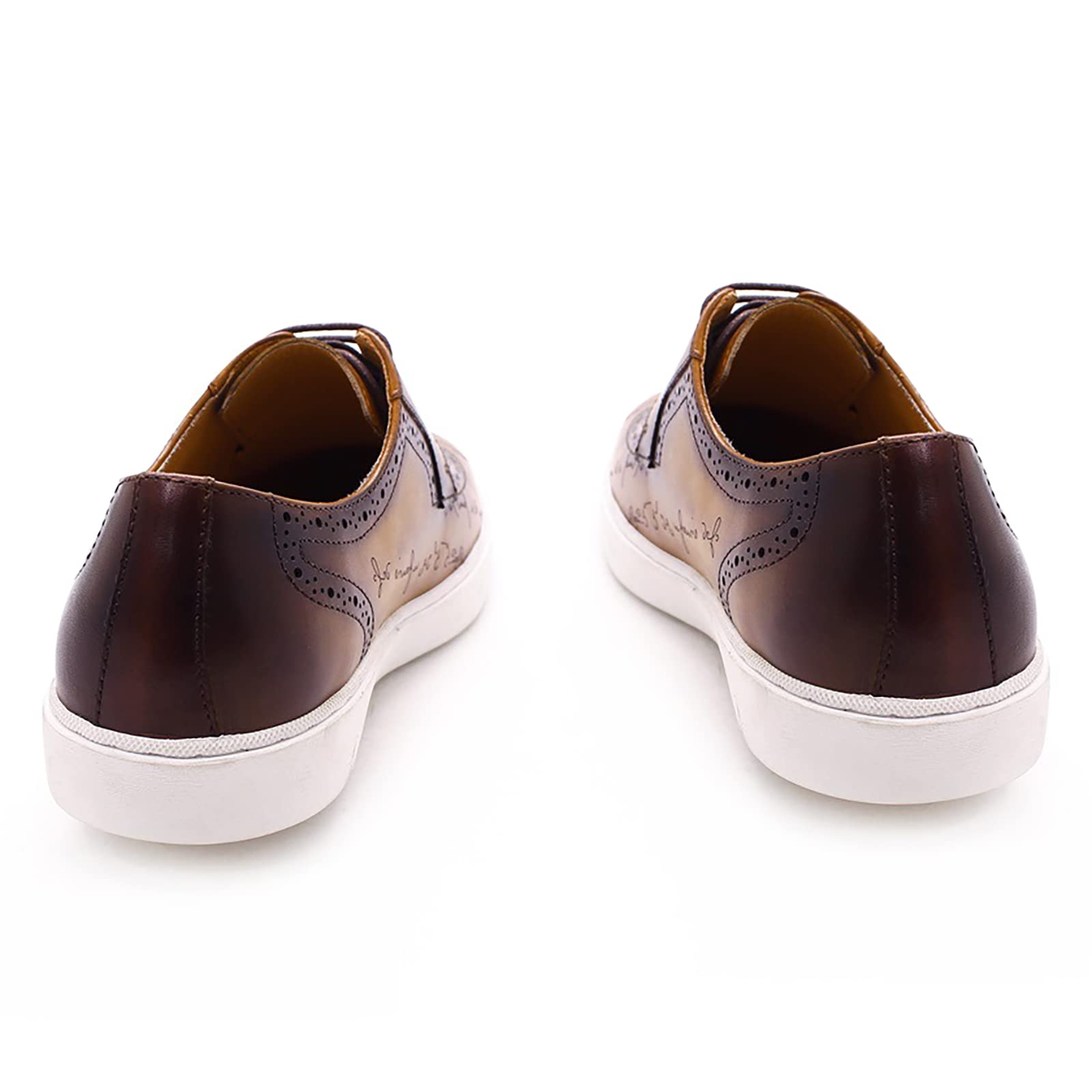 Mens brown casual shoes size EU 47 Amazon.com: Men Classic Casual Shoes Real Leather Lace-ups  main image 3