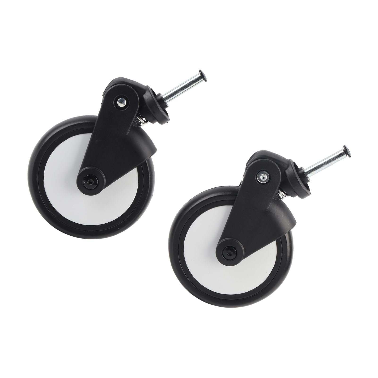 Accesorio de Ruedas de Goma para Cochecito, Seguridad y Comodidad para bebé, viajes y paseos, familias activas, Diámetro 13 Cm, Delantero/Trasero, compatible con Yoya y con Herramientas.