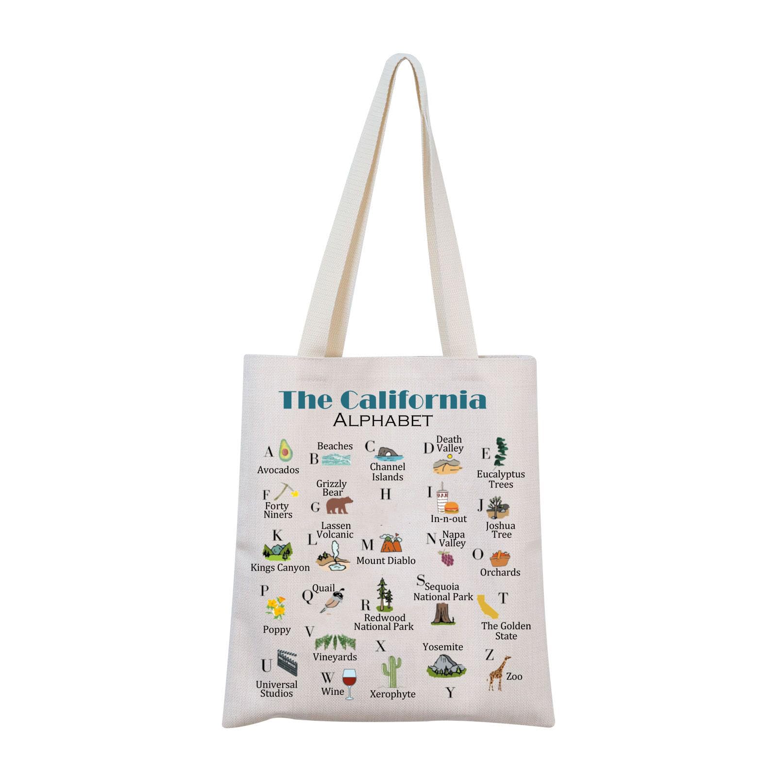 California Canvas Tote Bag - Eco-Friendly Reusable Welcome Bag
