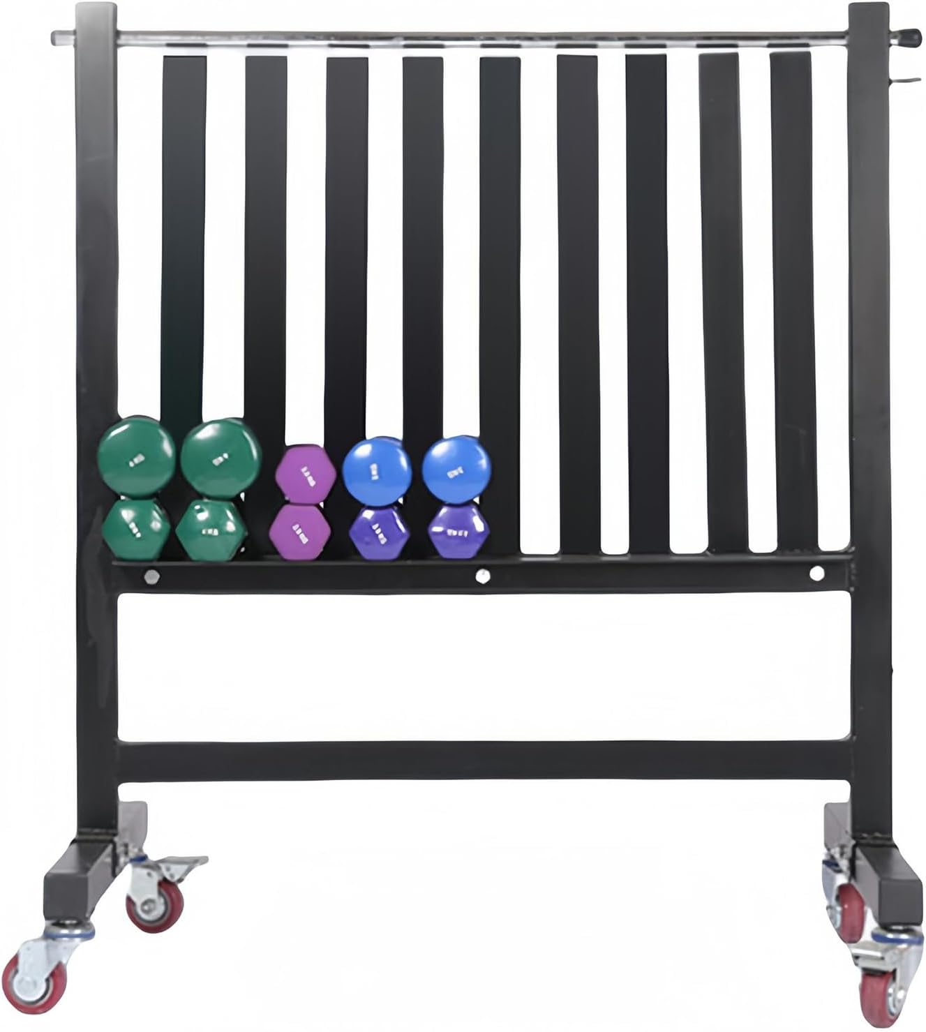 Black Dumbbell Rack Set, Strength Training Rack Storage Organizer, Multi-Functional Gym Storage Rack