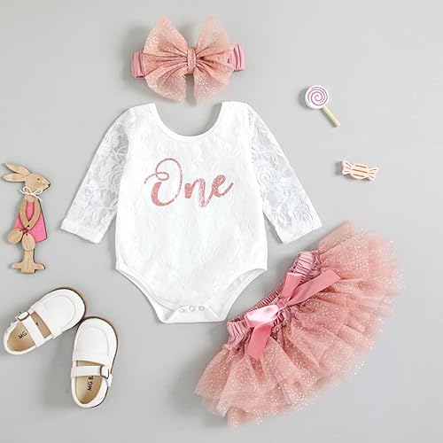Miniatura 3 de Traje de bebé recién nacida para primer cumpleaños, con volantes, sin mangas, de encaje, vestido tutú, espalda descubierta, traje de cuerpo entero