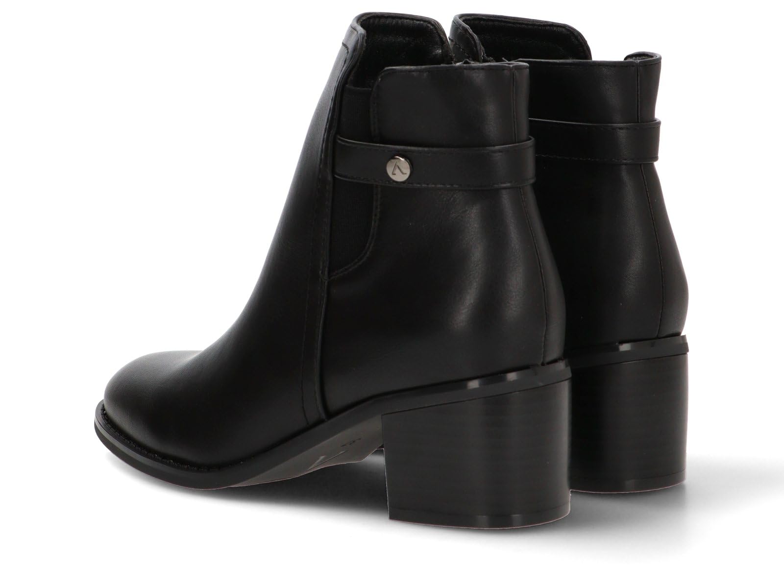 Etika ARMONY Botines de Tacón Ancho para Mujer, Botín Elegante con Detalle Plateado y Cremallera, Tacón Cómodo de 6cm, Modelo 30028