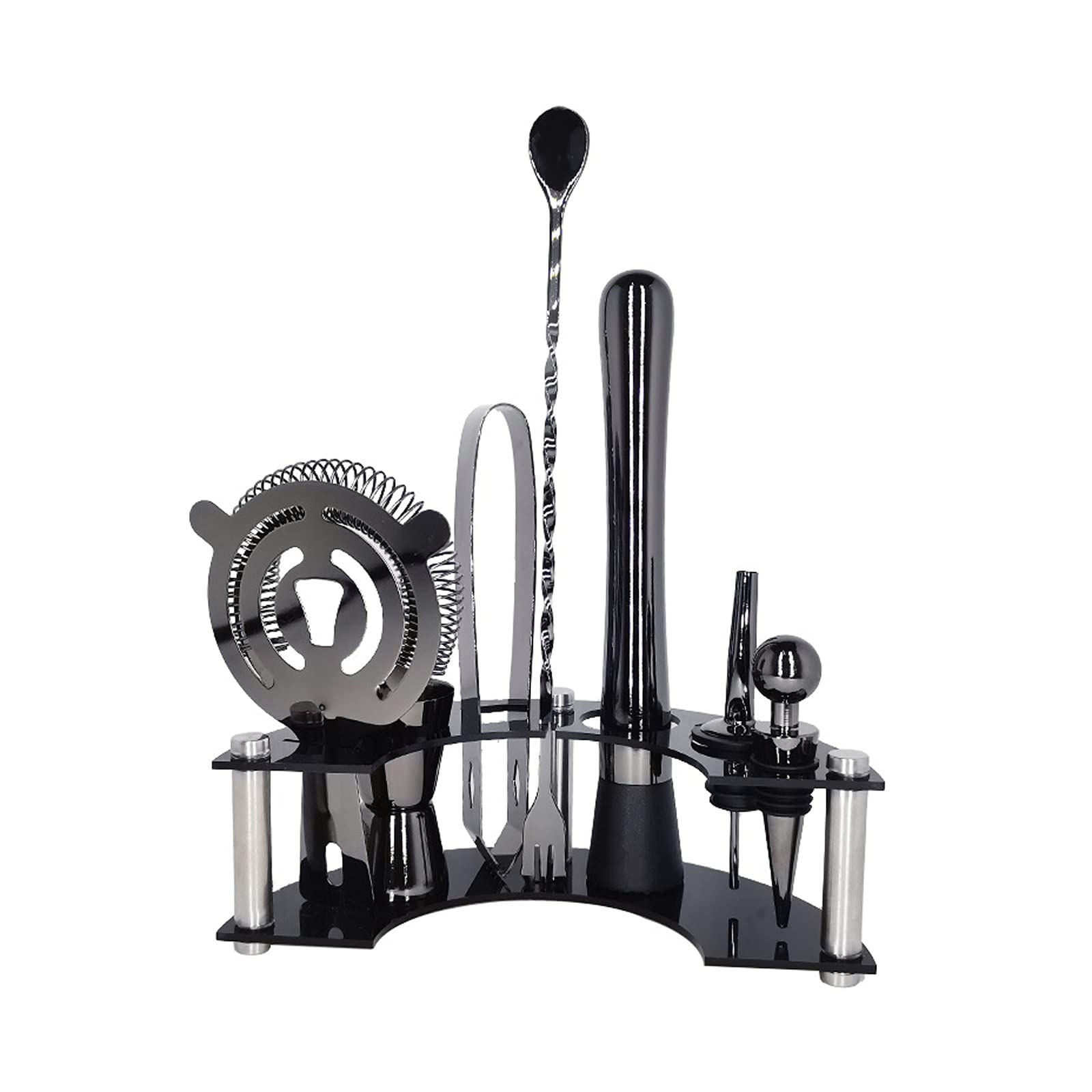 Juego de coctelera Herramientas de barra Juego de barra de coctelera de acero inoxidable profesional Juego de herramientas de barra profesional de cóctel Mejor kit de barman para principiantes Juego