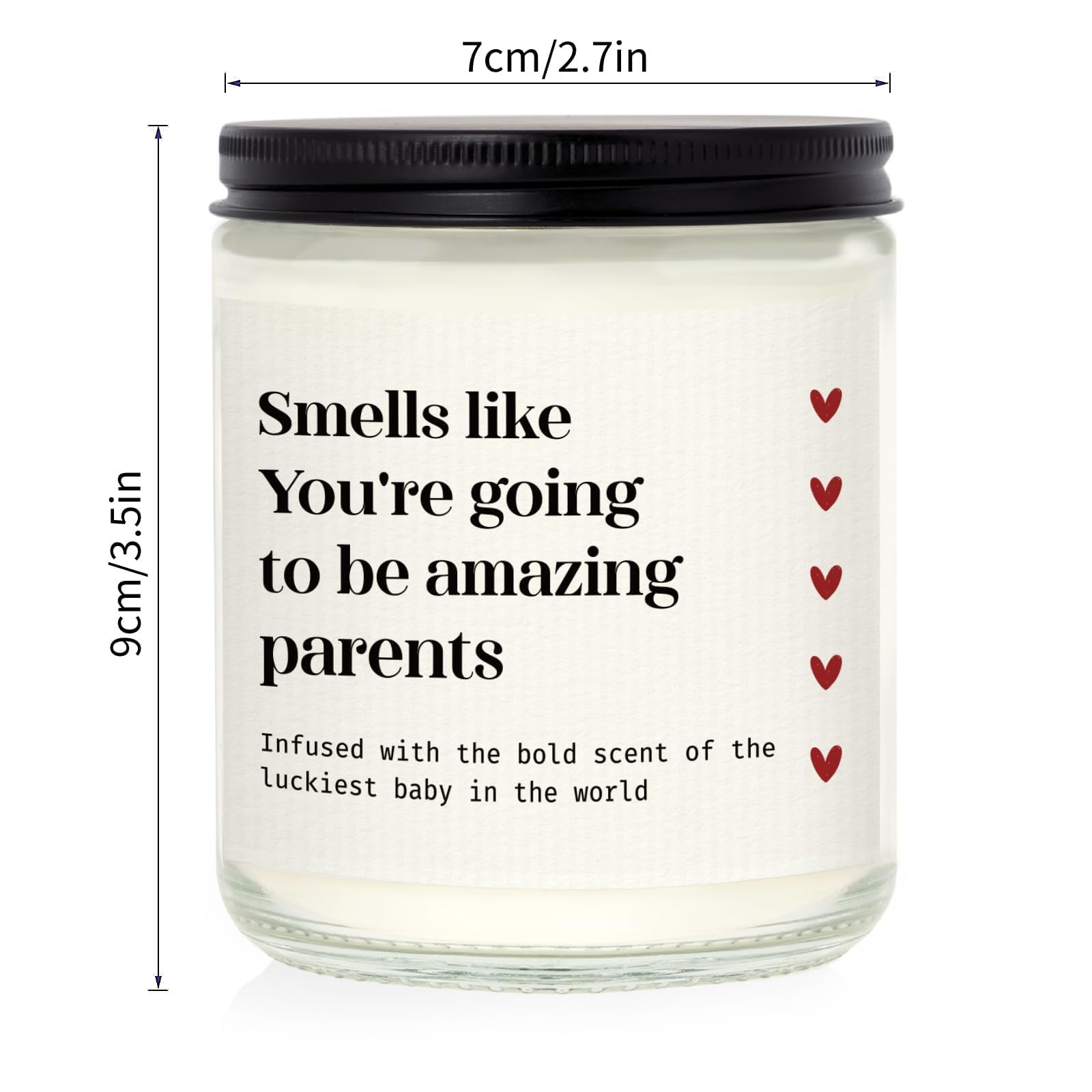 SteadStyle New Parents Gifts for Couples, Soy Wax Lavender Scented Candle - Gender Reveal Gifts for Parents to Be (7oz)