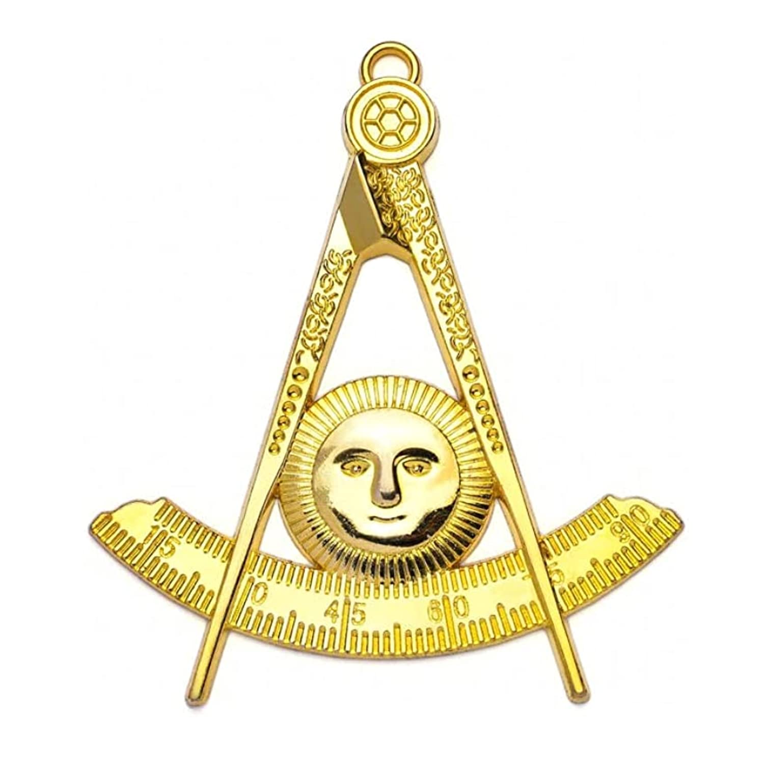 BRICKS MASONS Past Master Craft English Regulation Collar Jewel - Gold Plated