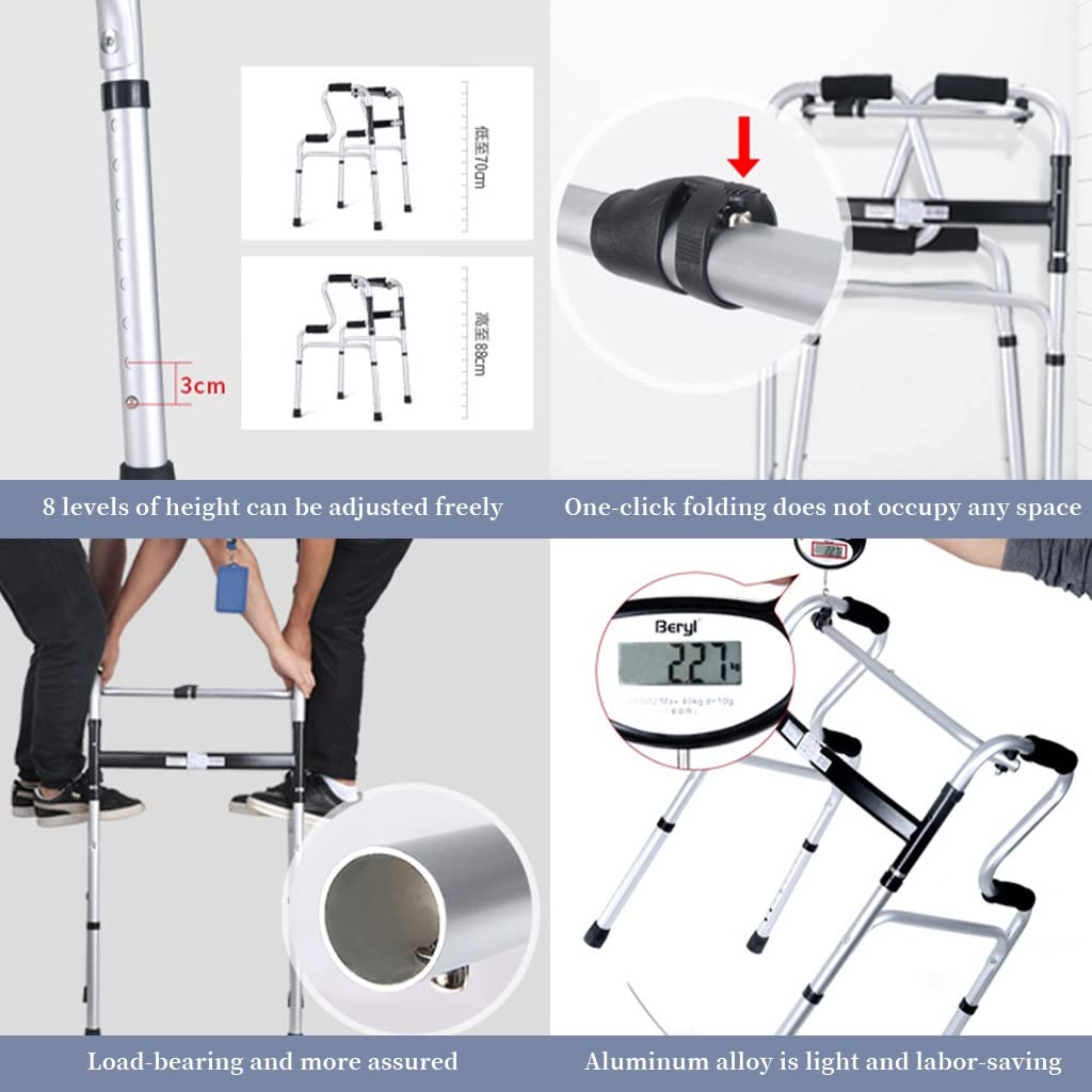 Rollator, składany, standardowy chodzik, lekki chodzik pomocniczy, rollator dla seniorów, pomoc w chodzeniu