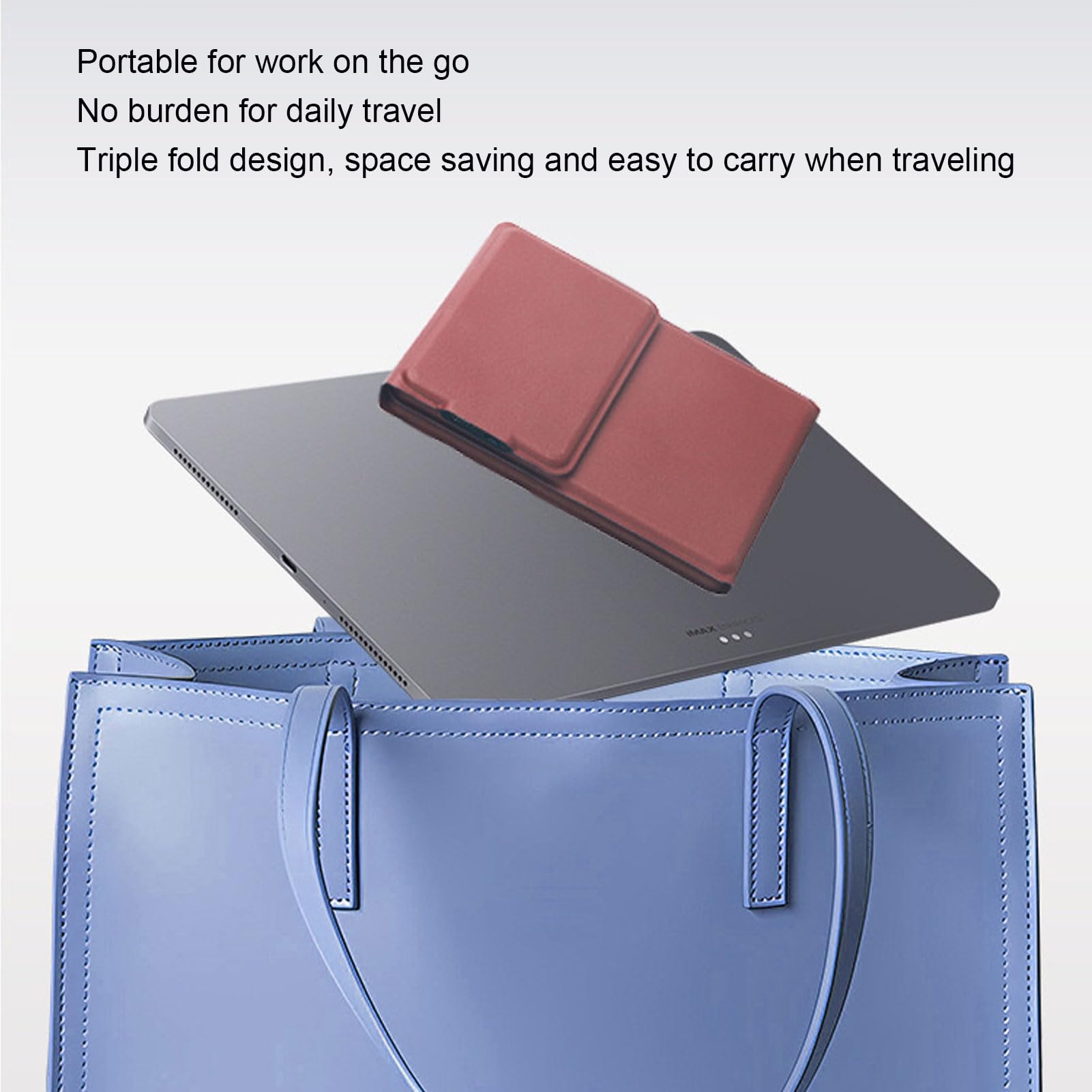 Asixxsix Tastiera Pieghevole con Touchpad, Tastiera da Viaggio Bluetooth Wireless Ultra Sottile e Pieghevole, Collega Fino a 3 Dispositivi, Ricaricabile, Tascabile, per Telefono