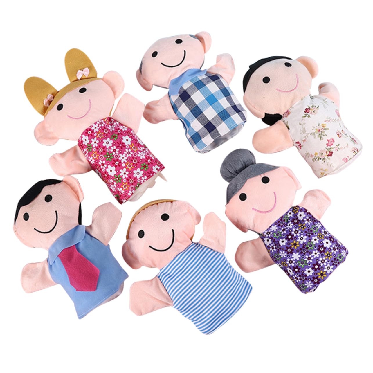 6 Piezas Juguetes de Marionetas de Mano para Muñecos de rol Educativos de Algodón PP Suaves y Creativos para Desarrollo Infantil y Imaginativo