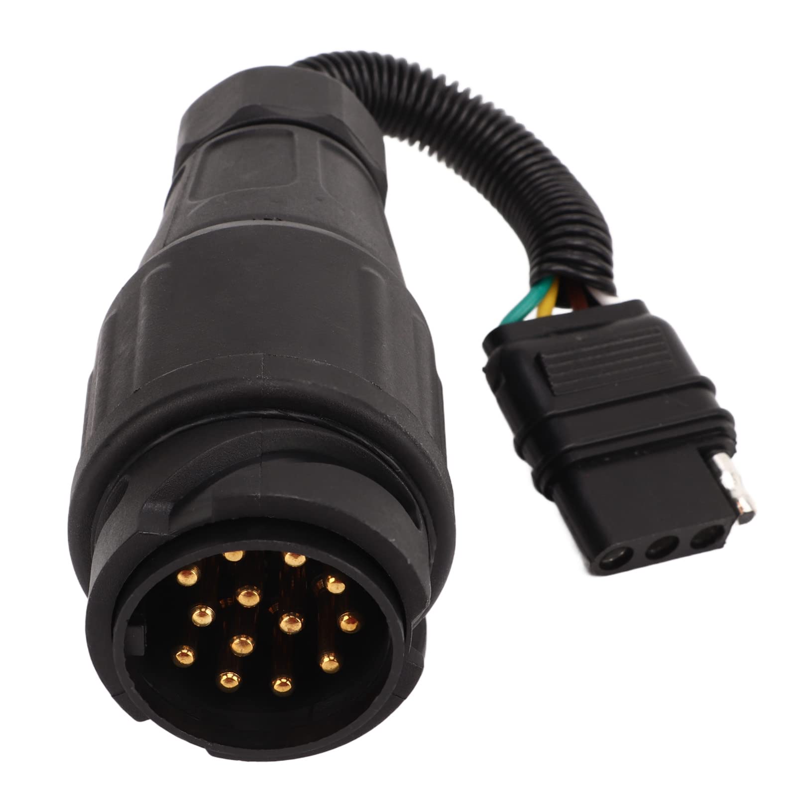 Adapter wtyczki przyczepy UE 13-stykowy okrągły do ​​amerykańskiego 4-kierunkowy płaski Złącze przyczepy Konwerter Wtyczka konwersyjna do samochodu kempingowego
