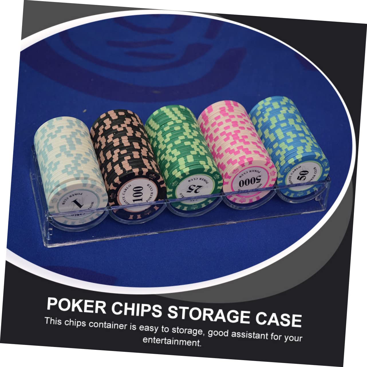 ifundom 3pezzi Scatola Trasparente Per Fiche Da Gioco Organizer Compatto e Pratico Per Fiche Da Poker Contenitore Per Stoccaggio e Salvaspazio