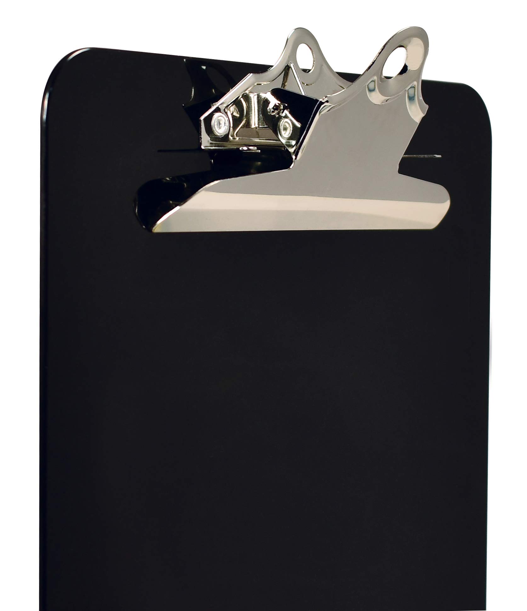 Portapapeles de plástico negro, paquete de 12, duradero, 12.5 x 9 pulgadas, clip de metal estándar, por Better Office Products, negro, juego de 12