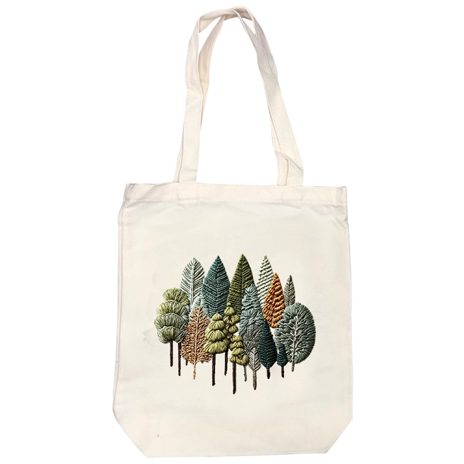 Embroidery Canvas Tote Bag, DIY Needlework Embroidery Craft Kit with Hoop
