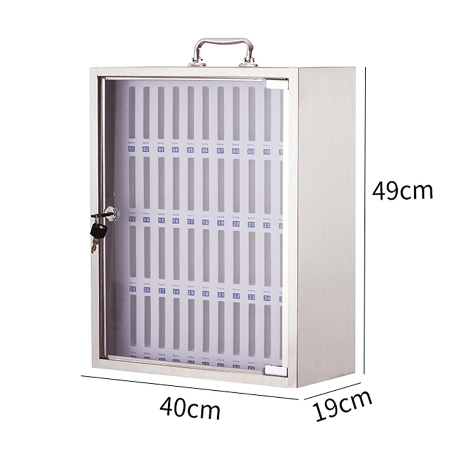 icVantA 48 Slots Stainless Steel Phone Storage Box Cell Phone Storage Cabinet Lockable Metal Mobile Phone Storage Cabinets Safe (Color : 48) (48)