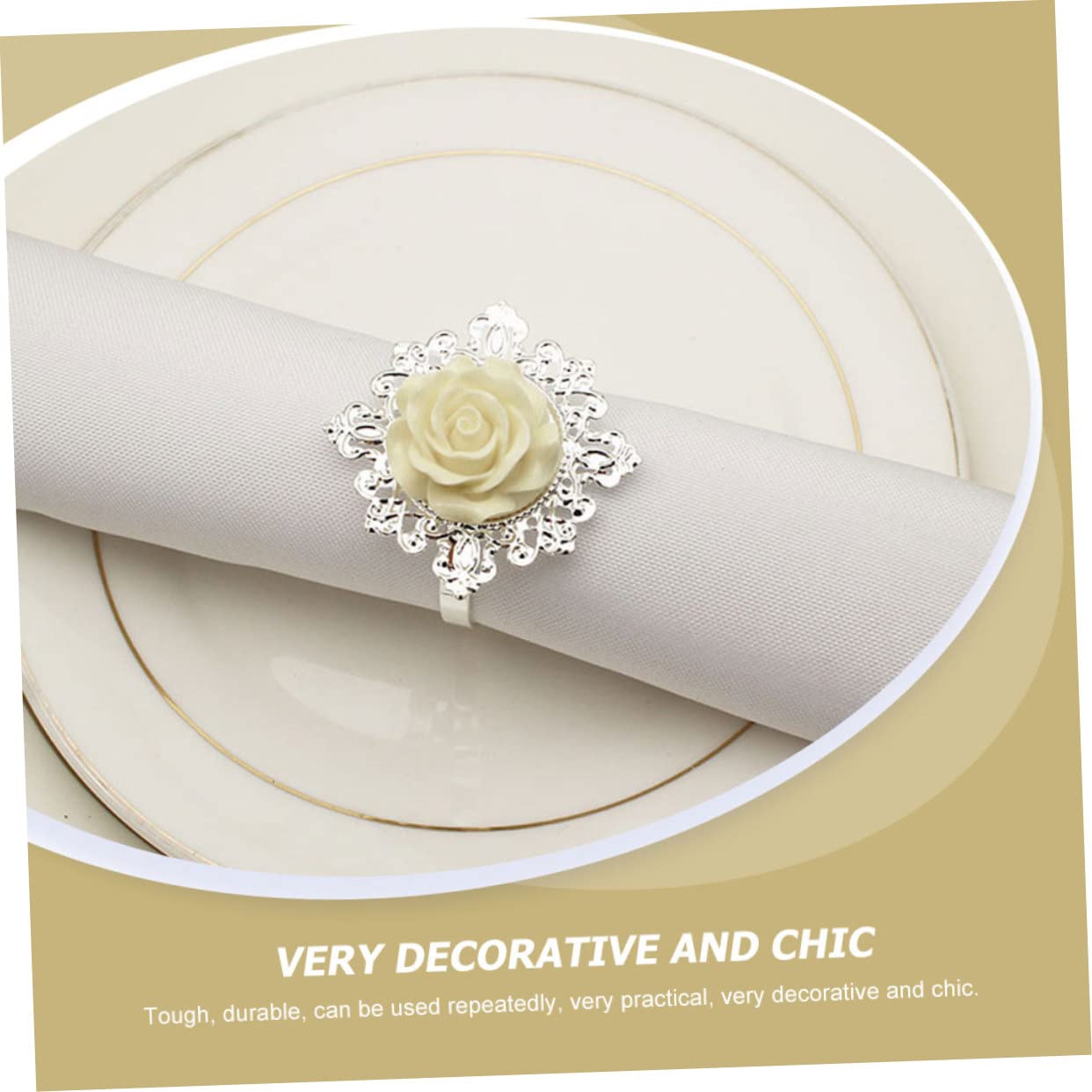 TOPBATHY 18piezas Anillos De Servilleta Diseño para Bodas y Elegantes y Decorativos Anillos para Decoración De Mesa