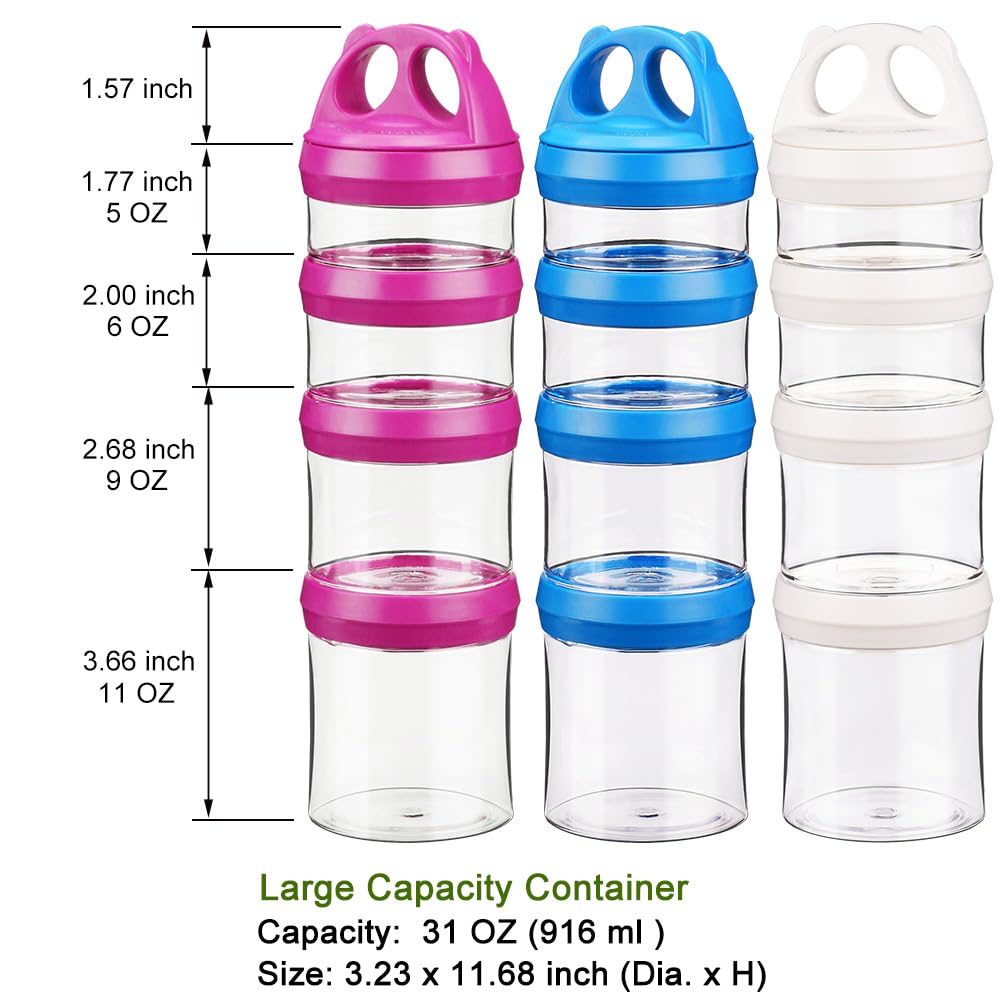 Storage Container For Snacks Snapklik.com : Portable Stackable Food Storage Containers For Snacks ...