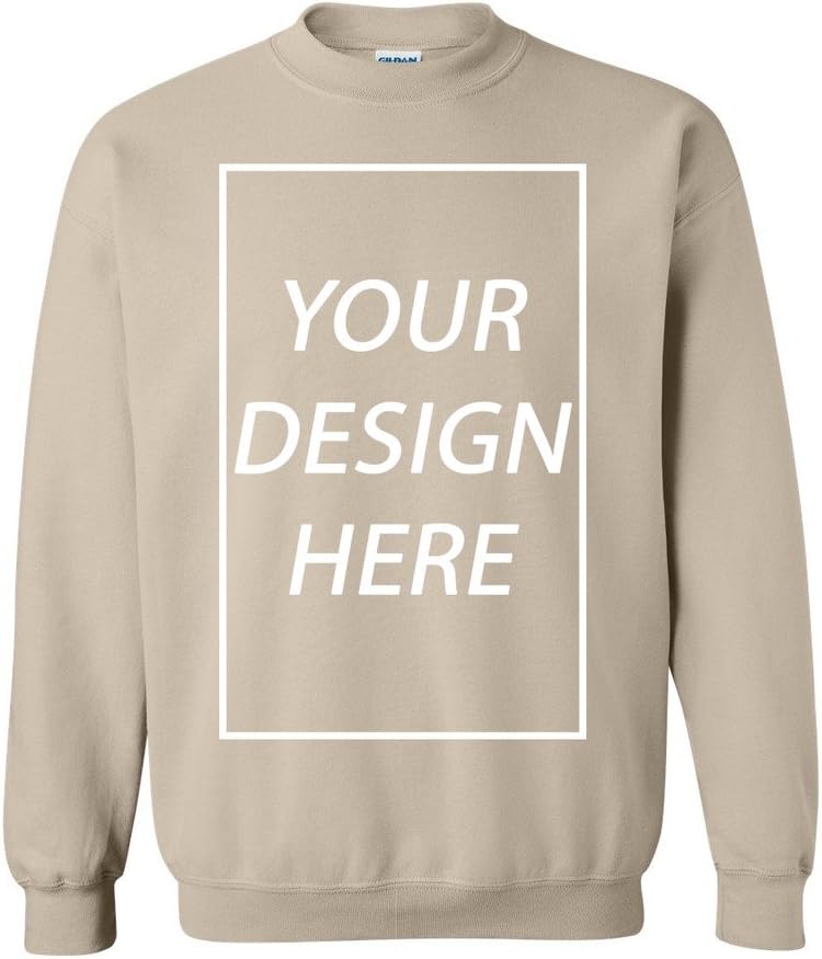 Add Your Own Text Design Custom Personalized Crewneck Sweatshirt