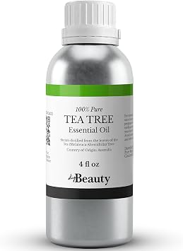 Bulk Tea Tree Oil - 4 Fl Oz Large Size Big Bottle - 100% Pure & Organic Tea Tree Oil for Skin, Hair, Face, and Scalp - Steam Distilled