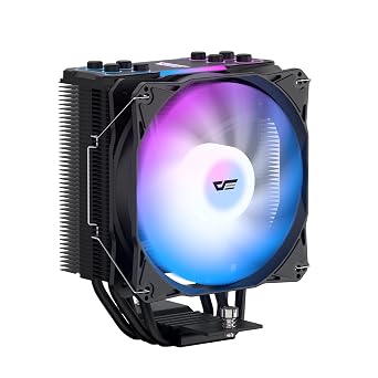darkFlash Z4Pro Mist CPU Cooler, 120mm Single-Tower, TDP 200W, 46mm Heatpipes, ARGB PWM PC Fans, CPU Air Cooler Compatible with Intel LGA115x/12xx/17xx; AMD AM4/AM5, 155mm in HeightBlack
