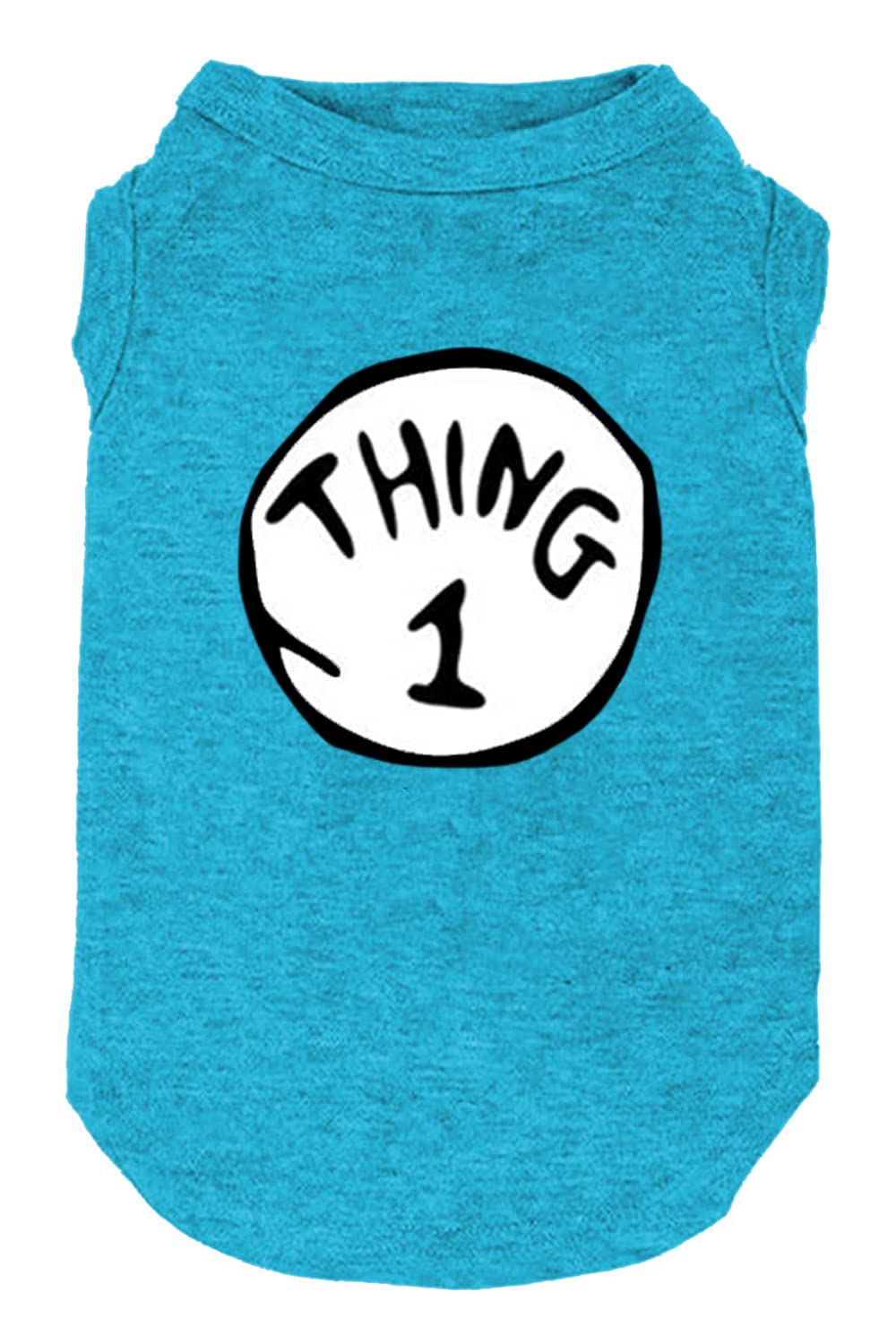 Sports Fan Dog T Shirt Pet Supplies Dog Funny Culture Shirts Mark Thing 1 to Thing 3 Printed Multiple Dogs Clothes Puppy Vest (Medium, Blue01)