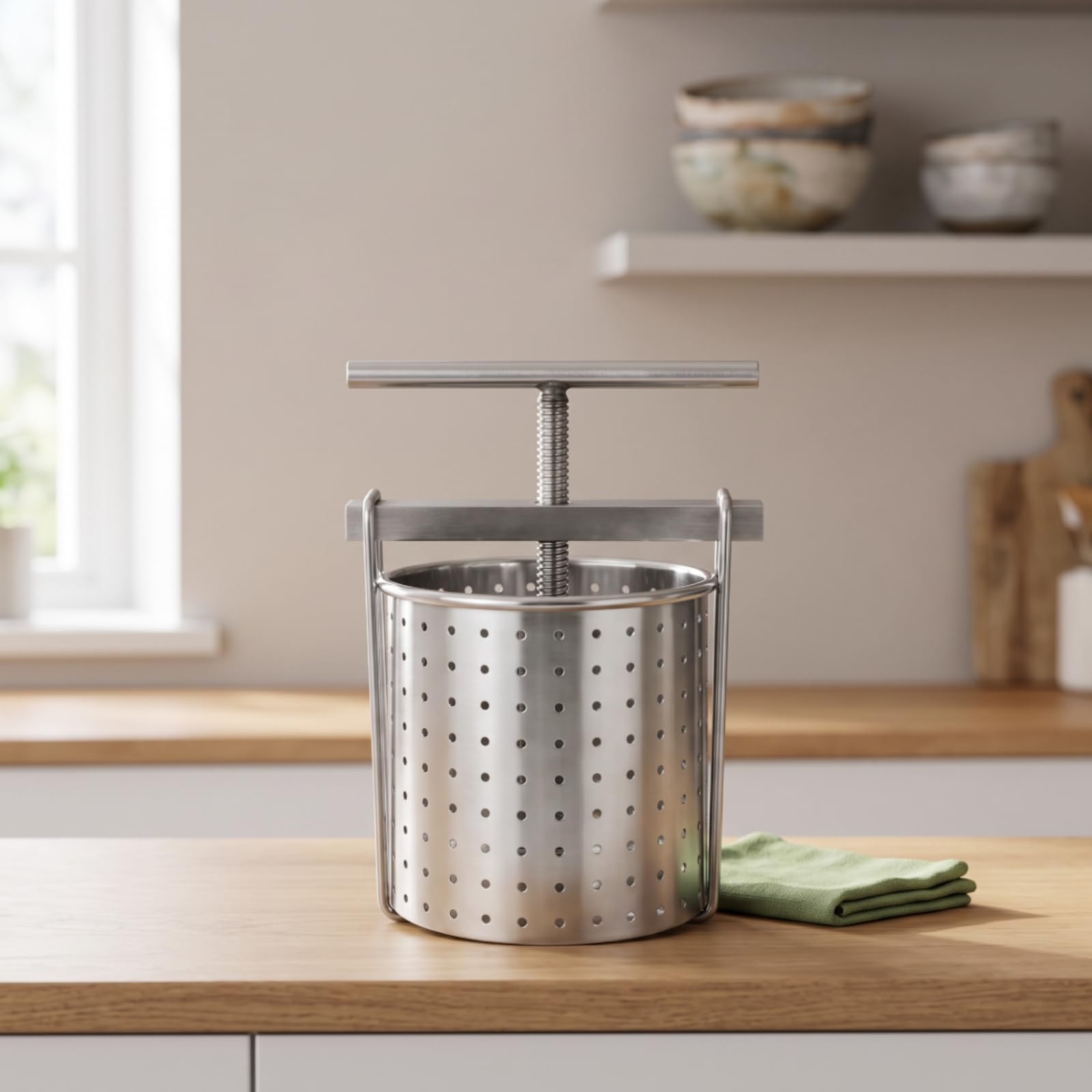 Torchio in Acciaio Inox Durevole Torchio Manuale Robusta Spremiagrumi per Appassionati di Cucina, Ristoratori, Ristorante, Bar