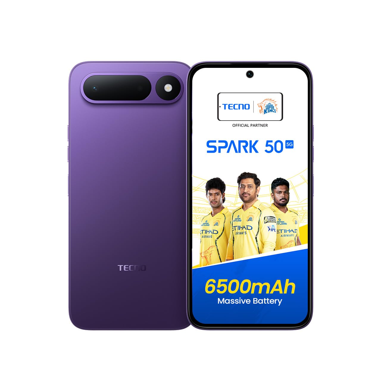 Spark 50 5G (Fantasy Purple, 6GB+128GB) | 6500mAh Battery + 45W Fast Charger | Upto 18GB* RAM | MIL-STD 810H Protection | Fastest 8X Network Speed* with URSP | 120Hz Smooth Display | AI Flash Snap-image-40