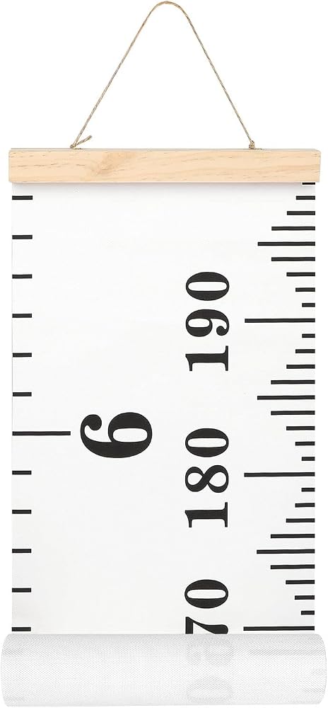 MIBOTE Growth Height Chart for Kids, Removable 79"x7.9" (Black & White) — 사진 1