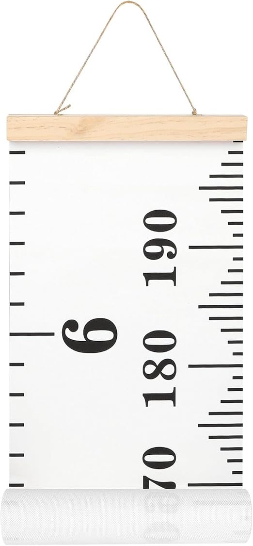 Baby Growth Chart Canvas Wall Hanging Measuring Rulers for Kids Boys