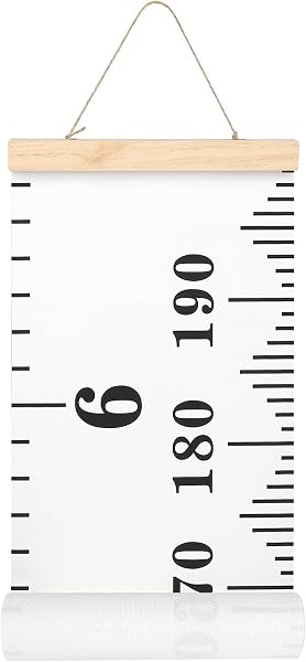 MIBOTE Baby Growth Chart Canvas Wall Hanging 79in