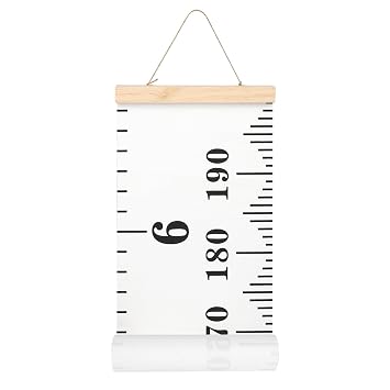 MIBOTE Growth Height Chart for Kids, Removable 79"x7.9" Black & White