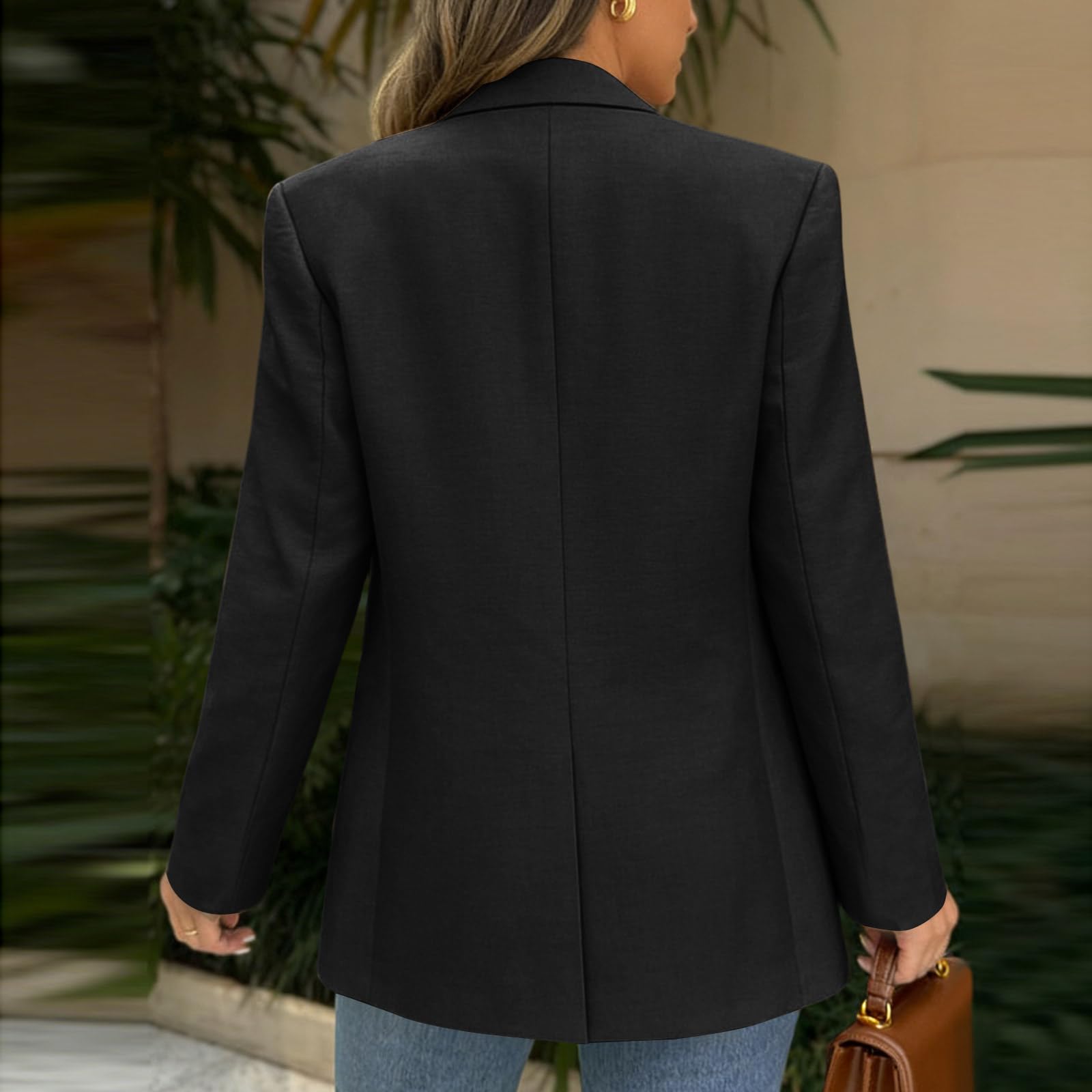 Blazer Damen Elegant Business Jacken Open Front Übergangsjacke Casual