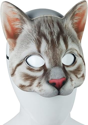 Miniatura 3 de Aiffort 1 máscara de gato realista de Halloween, máscara de gato para Halloween, Navidad, Pascua, accesorio de fiesta de disfraces