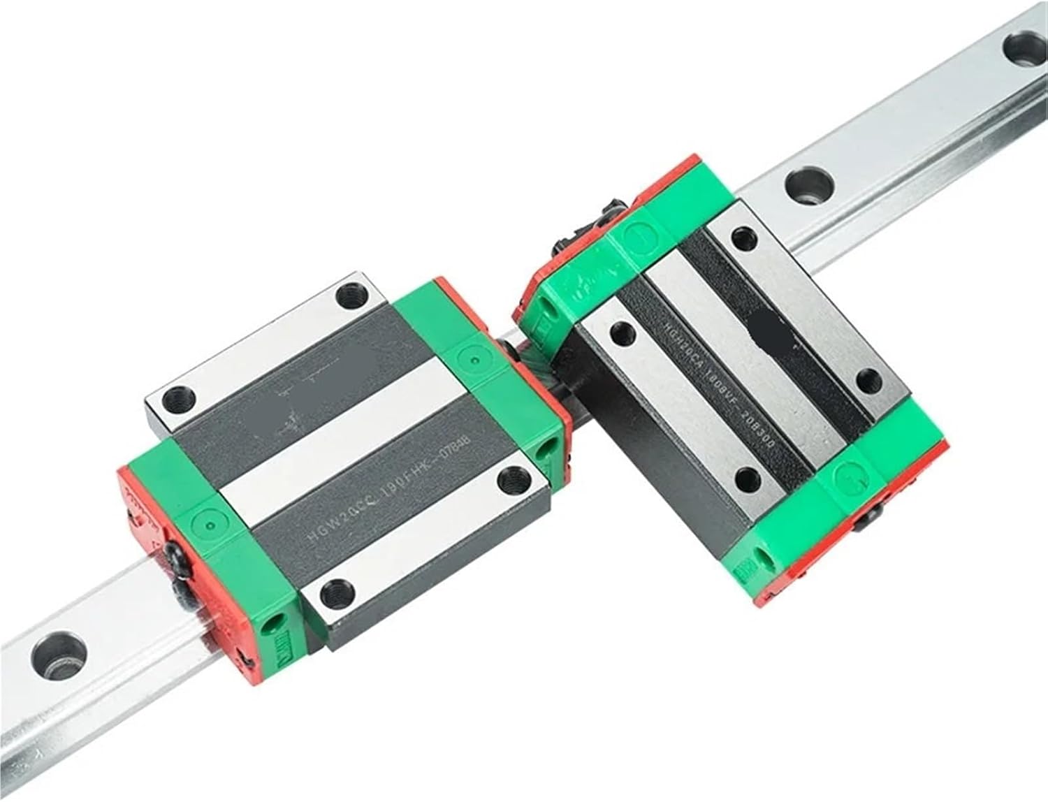 2Pcs Linear Guide Rail HGR15 400mm + 4Pcs HGH15CA/HGW15CC Linear Blocks HGH15 HGW15(4pcs HGW15CC)