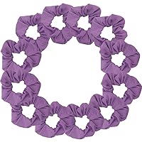 Vista 24 de Paquete de 12 ligas para el cabello sólidas (verde oscuro)