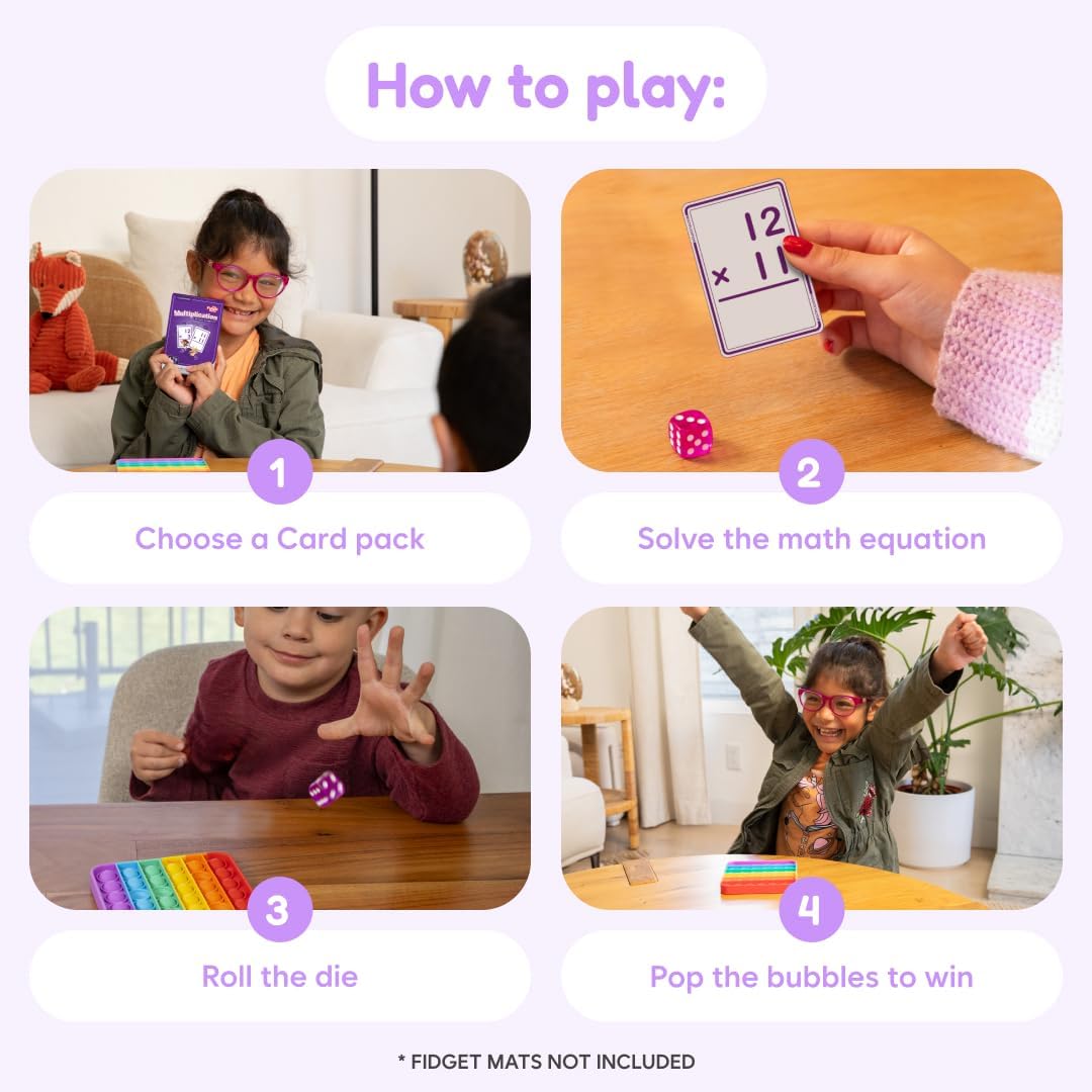 The Fidget Game 179 Multiplication Flash Cards Game Set All Facts 0-12 image 3