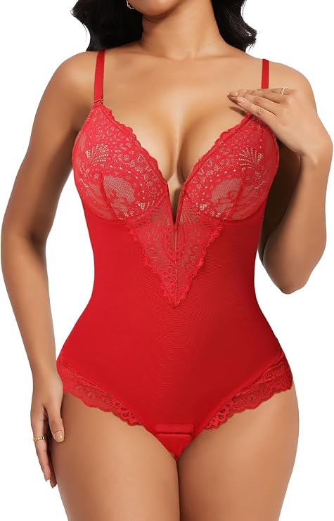 Shaperin Formbody Women's Tummy Control Bodysuit with Built-In Bra