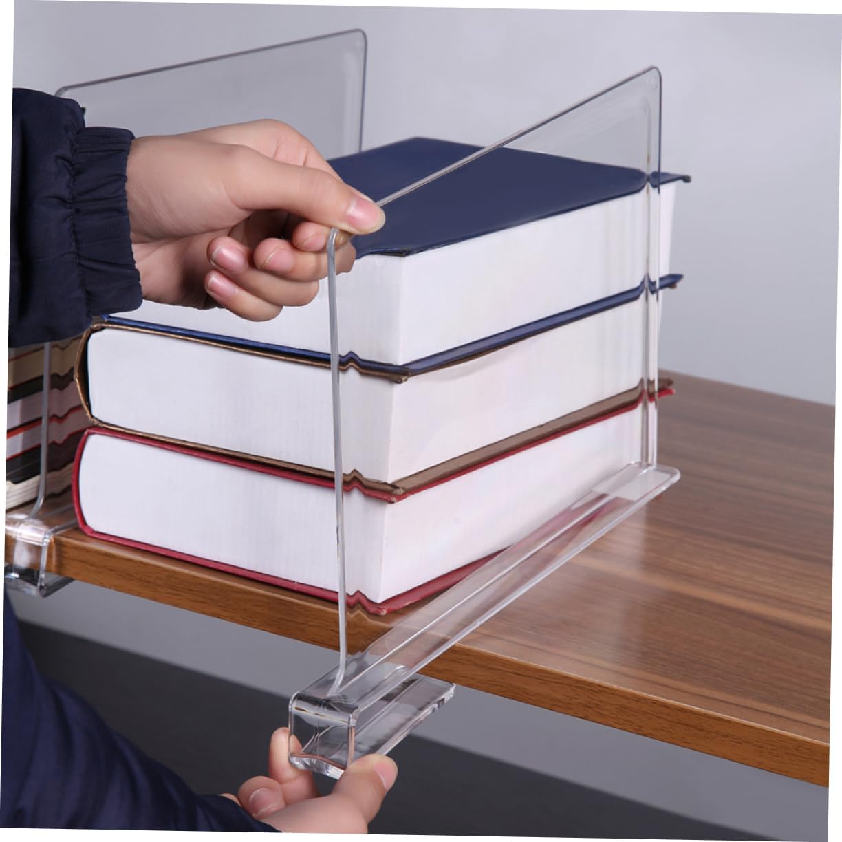 MAGICLULU 6Pcs Shelf Dividers for Closet Storage Plastic Wardrobe Partition Boards No-Tool Vertical Organizer for Clothes and Books