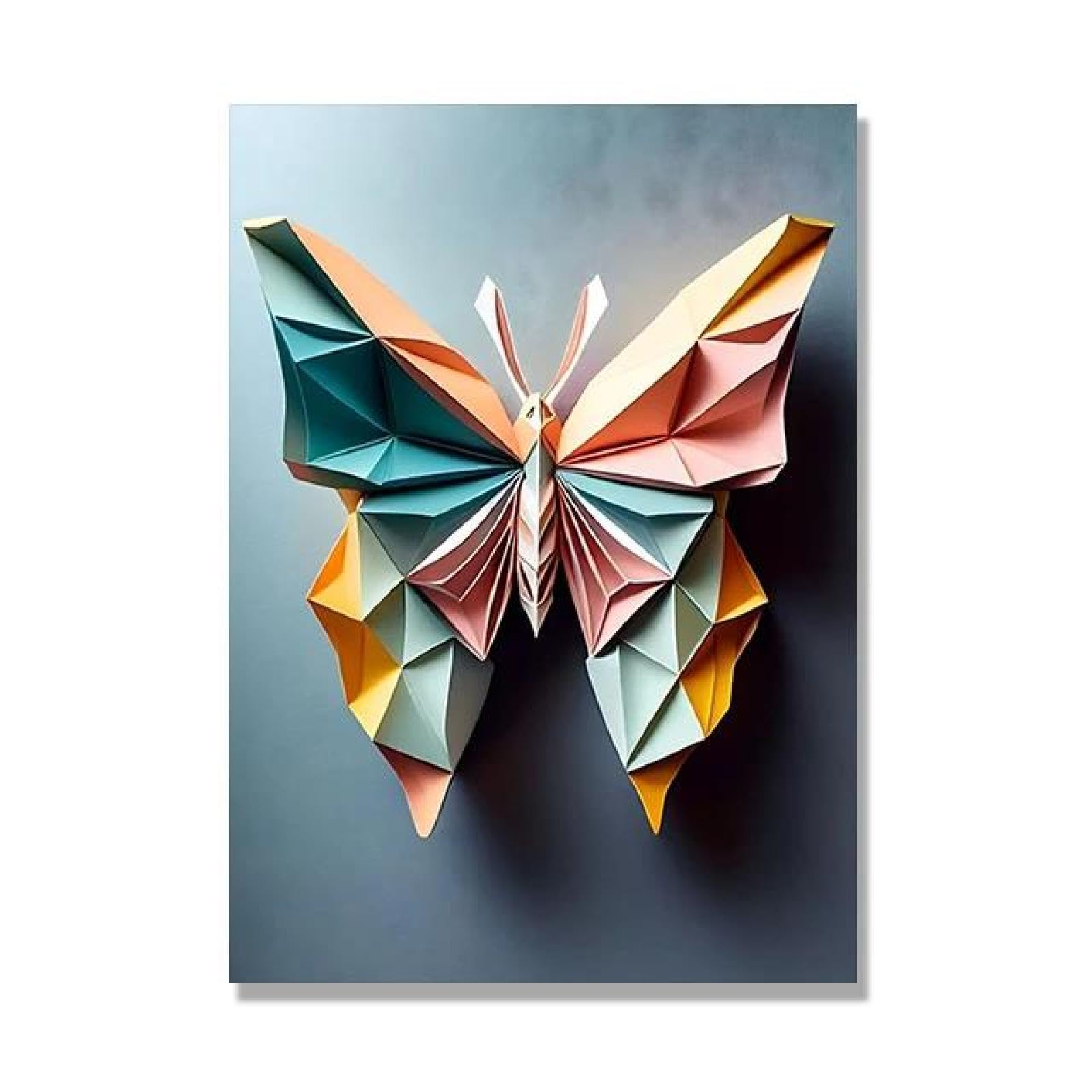 Yocheng Animal Origami Art Posters Abstract Canvas Painting Wall Print Picture Living Room Home Decor 21x30cm No Frame